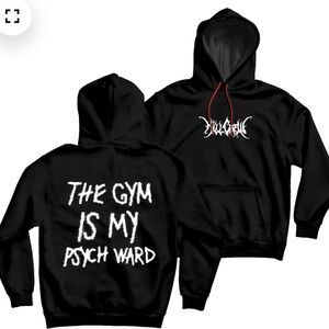 Black Hoodie with White Graphic